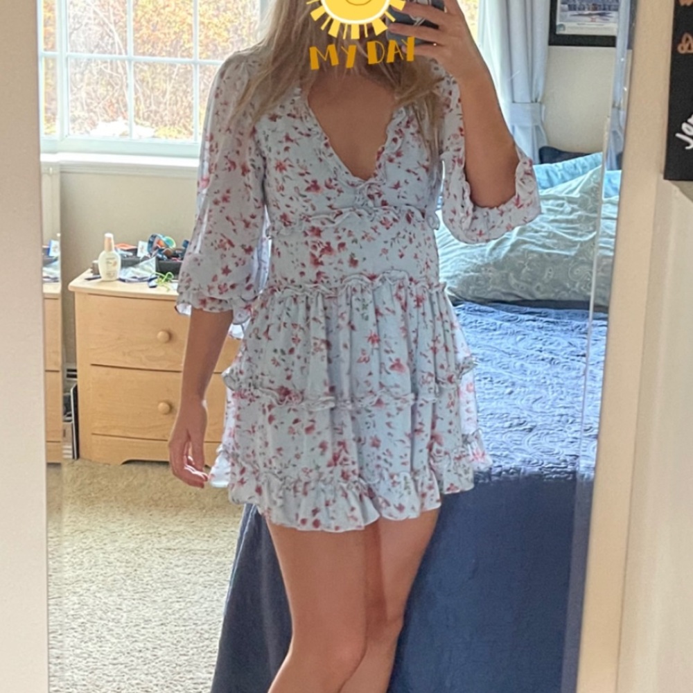 Floral dress with open back